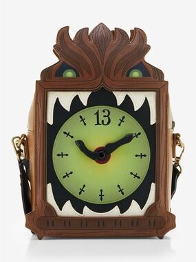 Loungefly Disney Haunted Mansion Clock Crossbody Bag, Glow-in-the-Dark